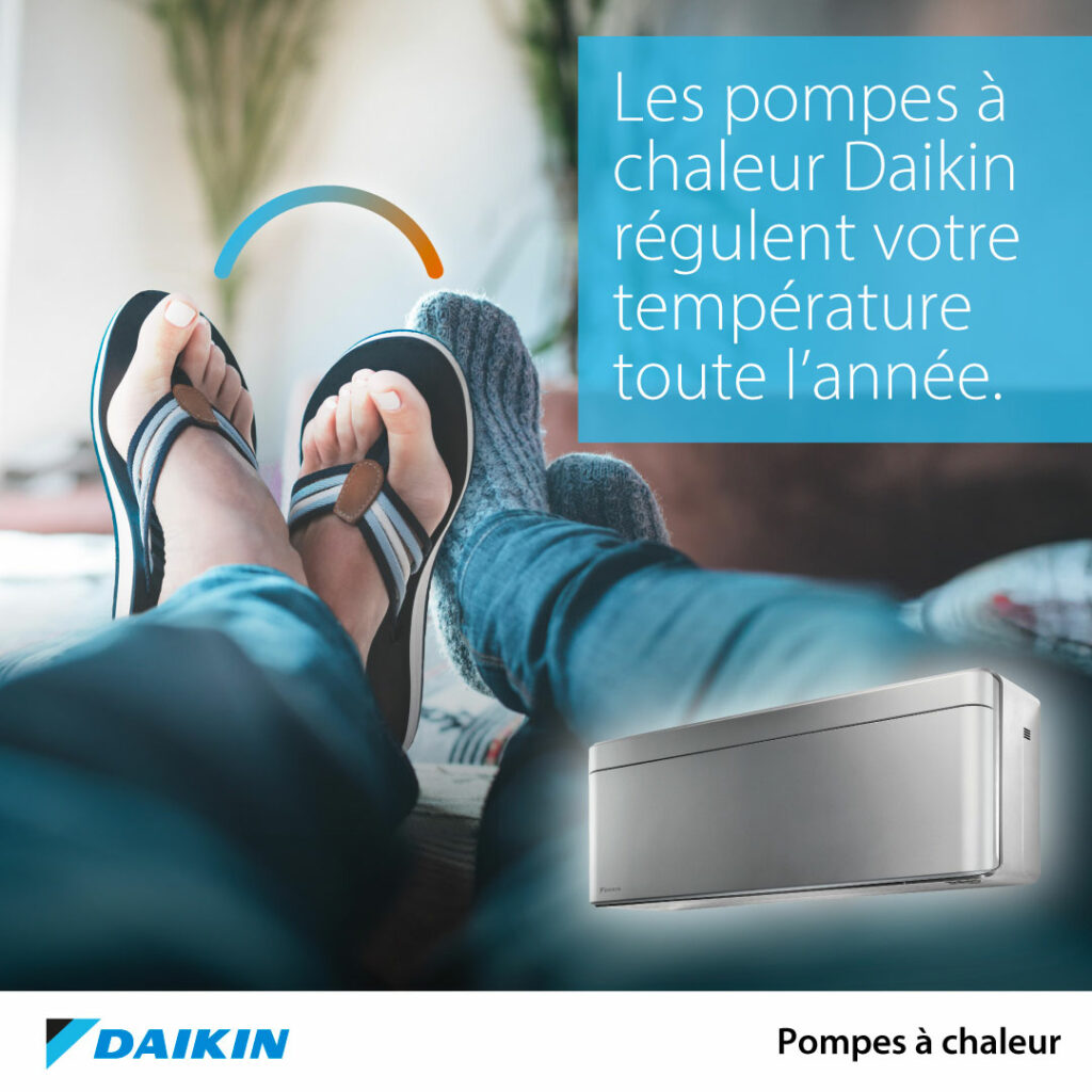 social ads pour la société daikin facebook instagram verizon conception visuelle et wording