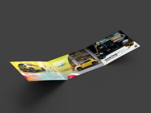 leaflet 3 volets print direction artistique fiat panda