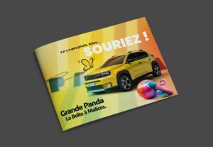 leaflet 3 volets print direction artistique fiat panda
