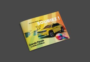leaflet 3 volets print direction artistique fiat panda