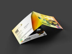leaflet 3 volets print direction artistique fiat panda