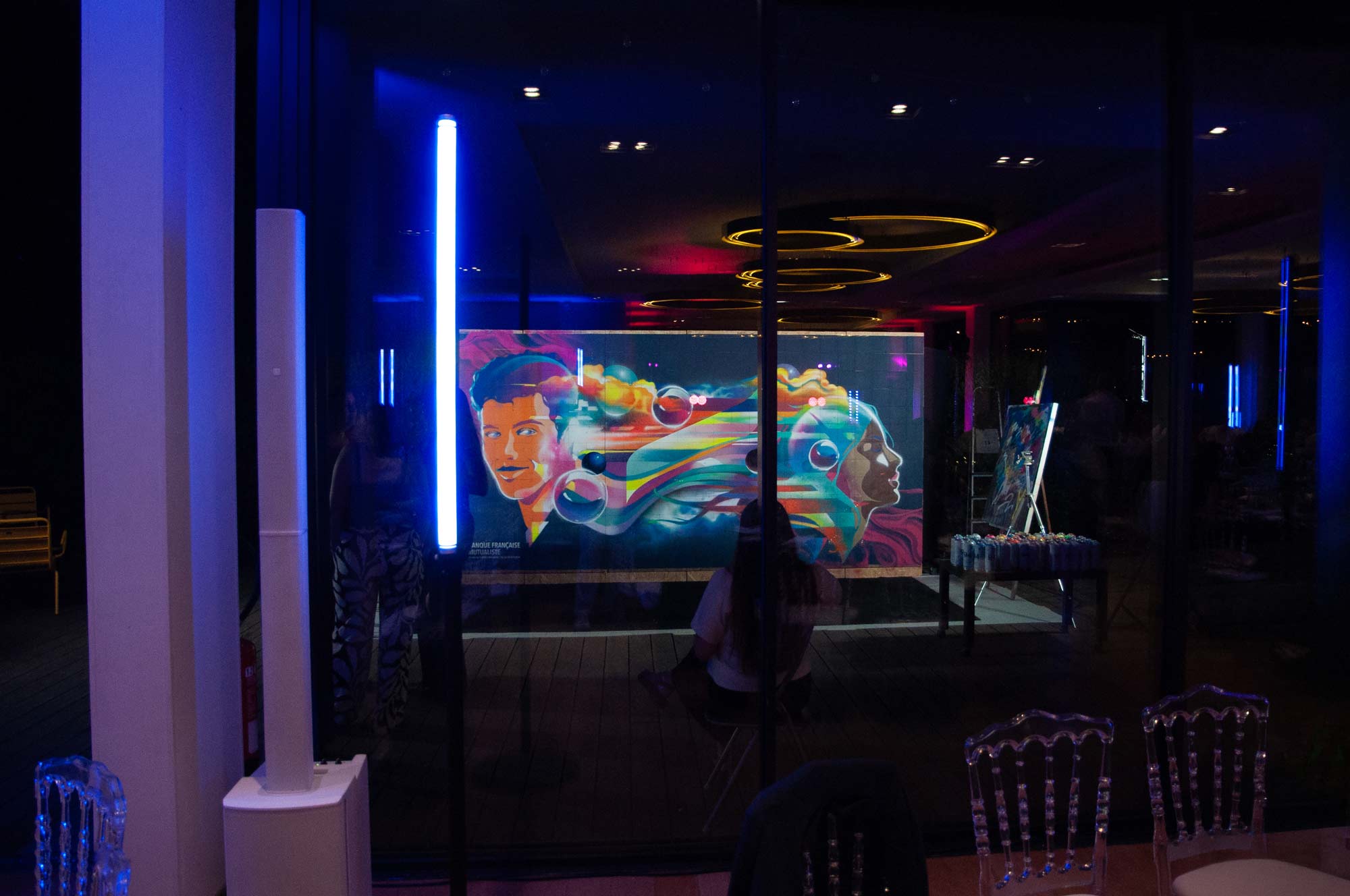 live painting banque française mutualiste 40 ans events